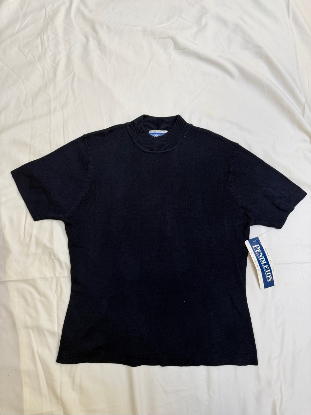 Pendleton Navy Short Sleeve Crewneck Knit Tee